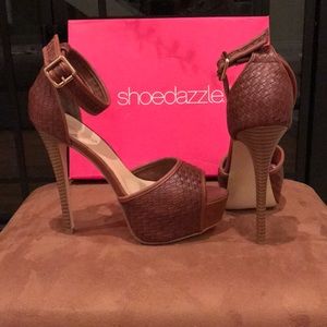 Shoe Dazzle Celeste Platform Heels.